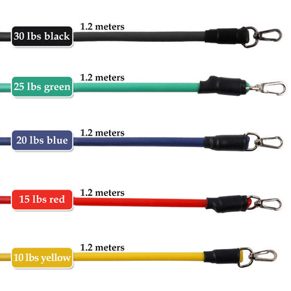 Fitness Rally Resistance Bands – Elastic Exercise Rope Set for Full-Body Workouts | Clestro