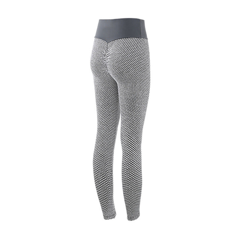 High-Waist Plaid Leggings – Women’s Seamless Yoga & Fitness Pants | Clestro
