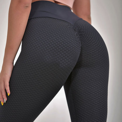 High-Waist Plaid Leggings – Women’s Seamless Yoga & Fitness Pants | Clestro