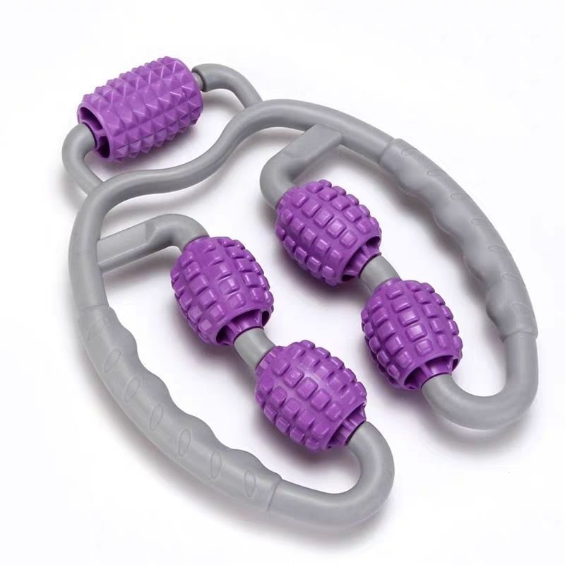 U-Shape 4-Wheel Trigger Point Massage Roller – Full Body Muscle Massager for Arms, Legs & Neck | Clestro