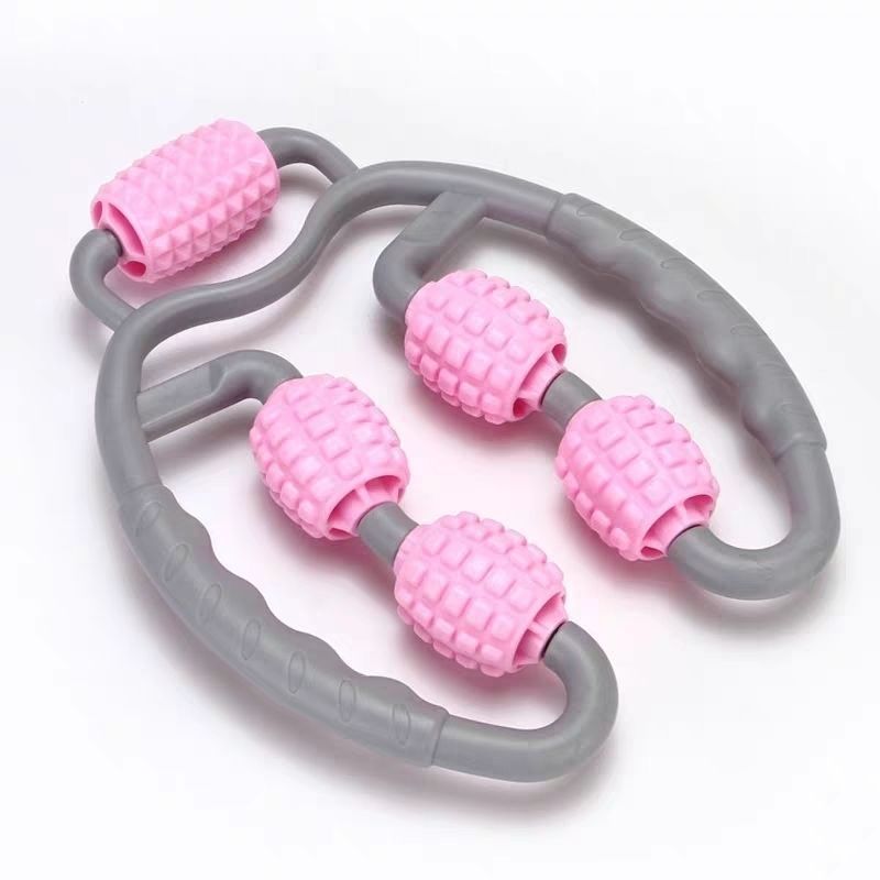 U-Shape 4-Wheel Trigger Point Massage Roller – Full Body Muscle Massager for Arms, Legs & Neck | Clestro