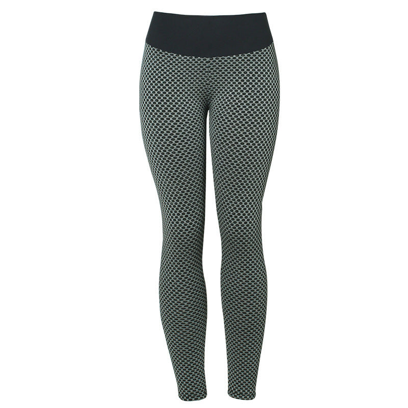 High-Waist Plaid Leggings – Women’s Seamless Yoga & Fitness Pants | Clestro
