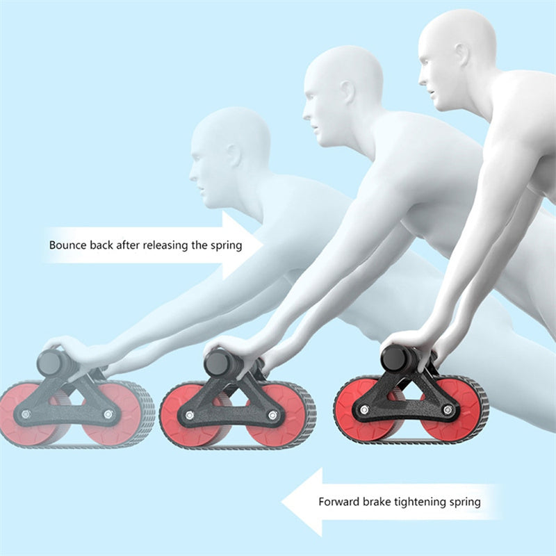 Double Wheel Ab Roller – Automatic Rebound Abdominal Exerciser for Home Gym & Fitness | Clestro