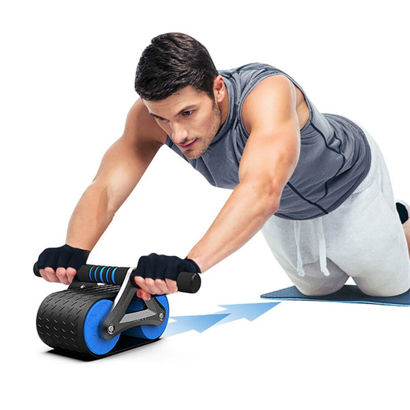 Double Wheel Ab Roller – Automatic Rebound Abdominal Exerciser for Home Gym & Fitness | Clestro