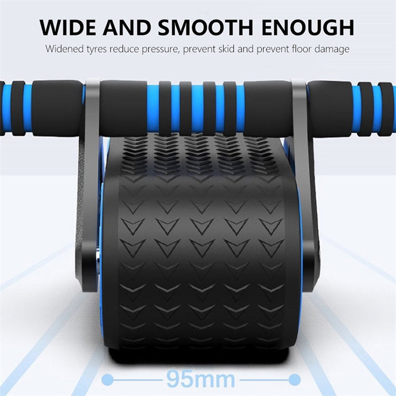 Double Wheel Ab Roller – Automatic Rebound Abdominal Exerciser for Home Gym & Fitness | Clestro